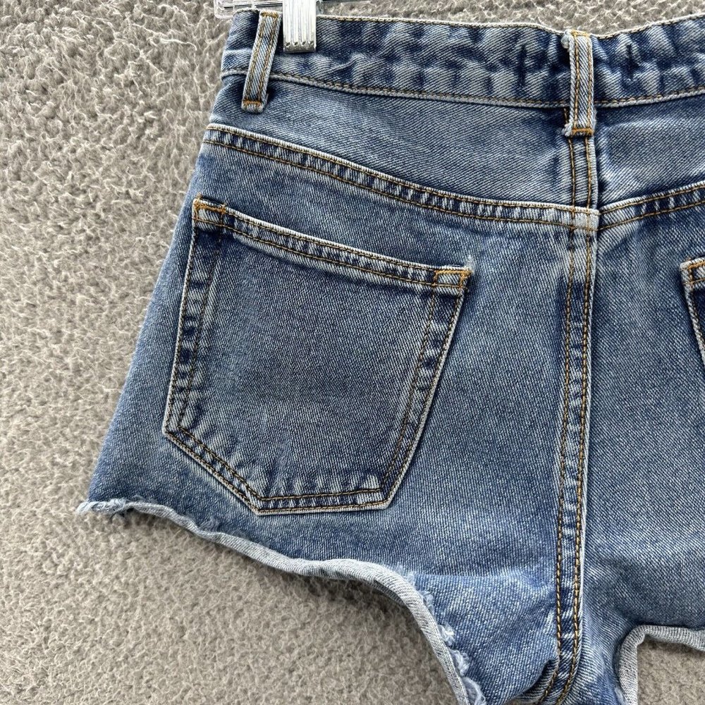 Forever 21 Shorts Women's 26 Blue Denim Cut Off Shorts Size 26 - Picture 11 of 12